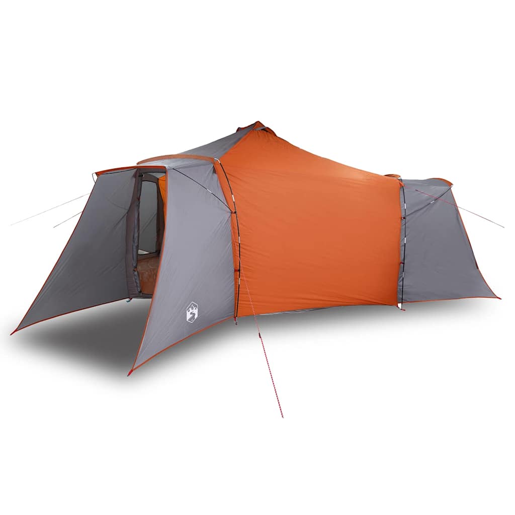 vidaXL Tenda Tipi Grigio e arancione 492 x 492 x 275 cm Tessuto