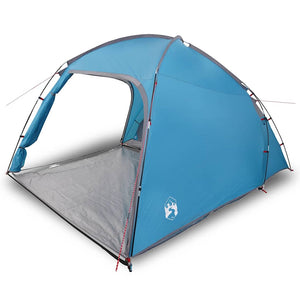 vidaXL Tenda Blu 370 x 230 x 185 cm Poliestere e fibra di vetro