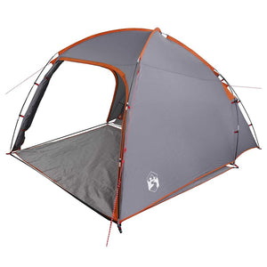 vidaXL Tenda con tetto Grigio e arancione 370 x 230 x 185 cm