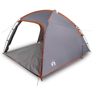 vidaXL Tenda con tetto Grigio e arancione 370 x 230 x 185 cm