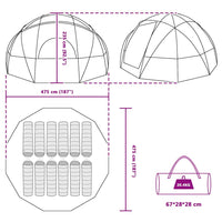 Tenda da campeggio Verde 475 x 475 x 235 cm Poliestere 42000993