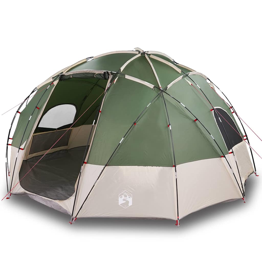 vidaXL Tenda da campeggio Verde 475 x 475 x 235 cm Poliestere