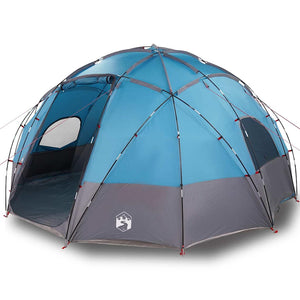vidaXL Tenda da campeggio con tetto Blu 475 x 475 x 235 cm Poliestere
