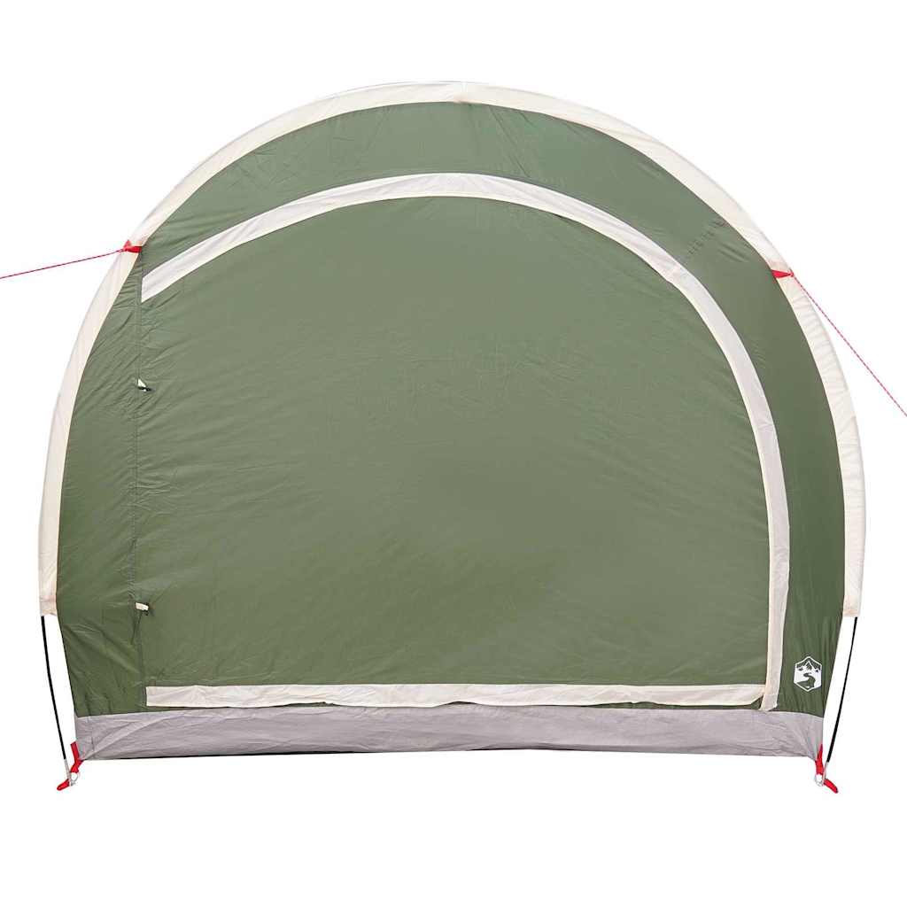vidaXL Tenda porta biciclette con tetto Verde 256 x 222 x 182 cm