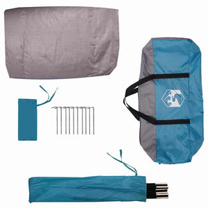 vidaXL Tenda porta biciclette con tetto Blu 256 x 222 x 182 cm