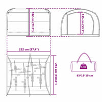 Tenda porta biciclette con tetto Blu 256 x 222 x 182 cm 42000997