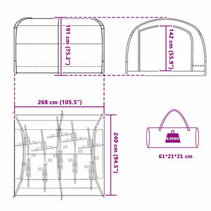 Tenda con tetto Blu 268 x 240 x 191 cm Poliestere 42001000