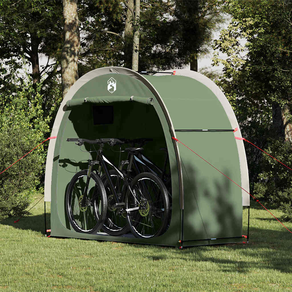 vidaXL Tenda porta biciclette con tetto Verde 210 x 90 x 174 cm