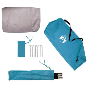 vidaXL Tenda porta biciclette con tetto Blu 210 x 90 x 174 cm