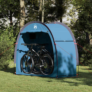vidaXL Tenda porta biciclette con tetto Blu 210 x 90 x 174 cm