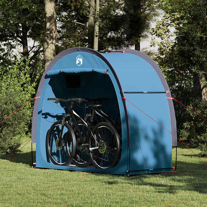 vidaXL Tenda porta biciclette con tetto Blu 210 x 90 x 174 cm
