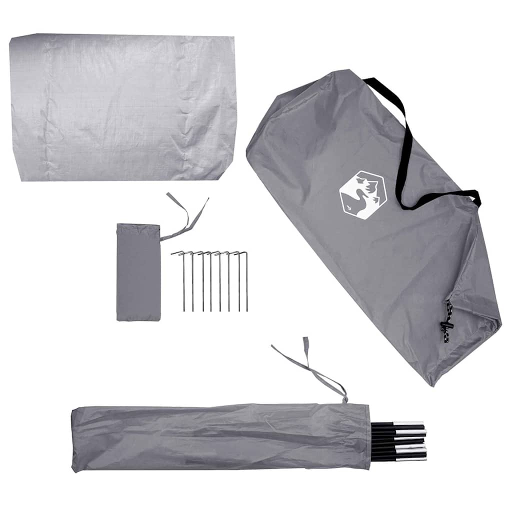 vidaXL Tenda porta biciclette Grigio e arancione 210 x 90 x 174 cm