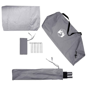 vidaXL Tenda porta biciclette Grigio e arancione 210 x 90 x 174 cm