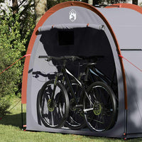 vidaXL Tenda porta biciclette Grigio e arancione 210 x 90 x 174 cm