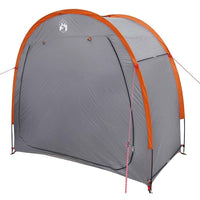 vidaXL Tenda porta biciclette Grigio e arancione 210 x 90 x 174 cm