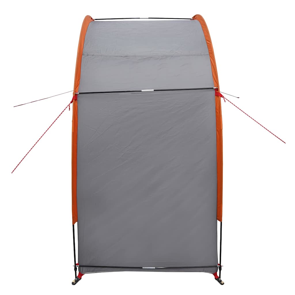 vidaXL Tenda porta biciclette Grigio e arancione 210 x 90 x 174 cm