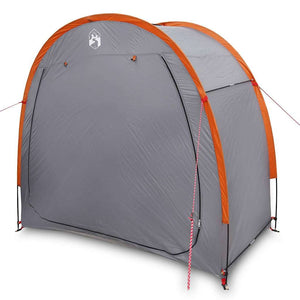vidaXL Tenda porta biciclette Grigio e arancione 210 x 90 x 174 cm