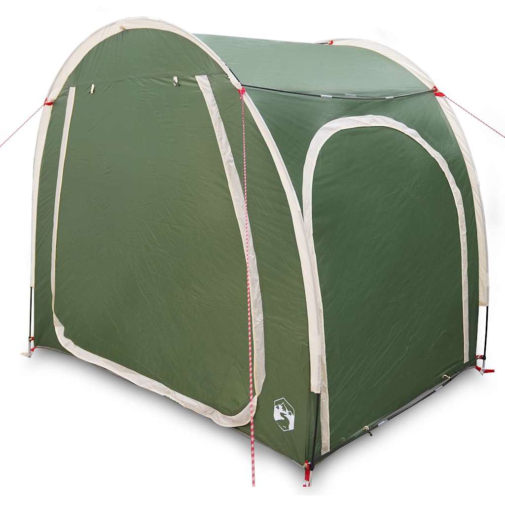 vidaXL Tenda porta biciclette con tetto Verde 218 x 156 x 180 cm