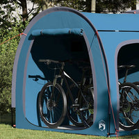 vidaXL Tenda porta biciclette con tetto Blu 218 x 156 x 180 cm