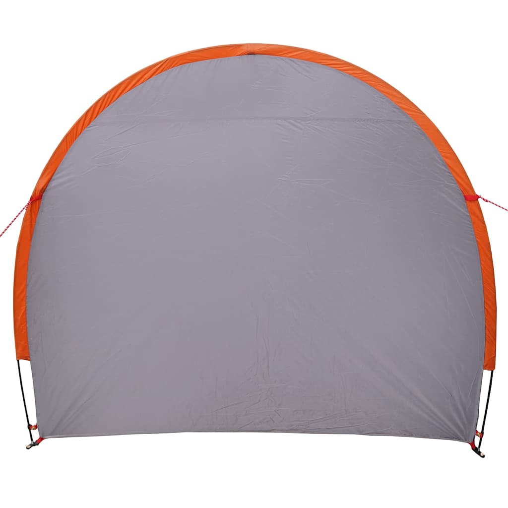 vidaXL Tenda porta biciclette Grigio e arancione 218 x 156 x 180 cm