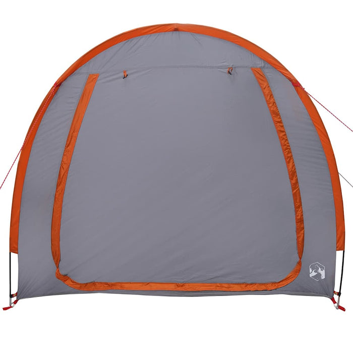 vidaXL Tenda porta biciclette Grigio e arancione 218 x 156 x 180 cm