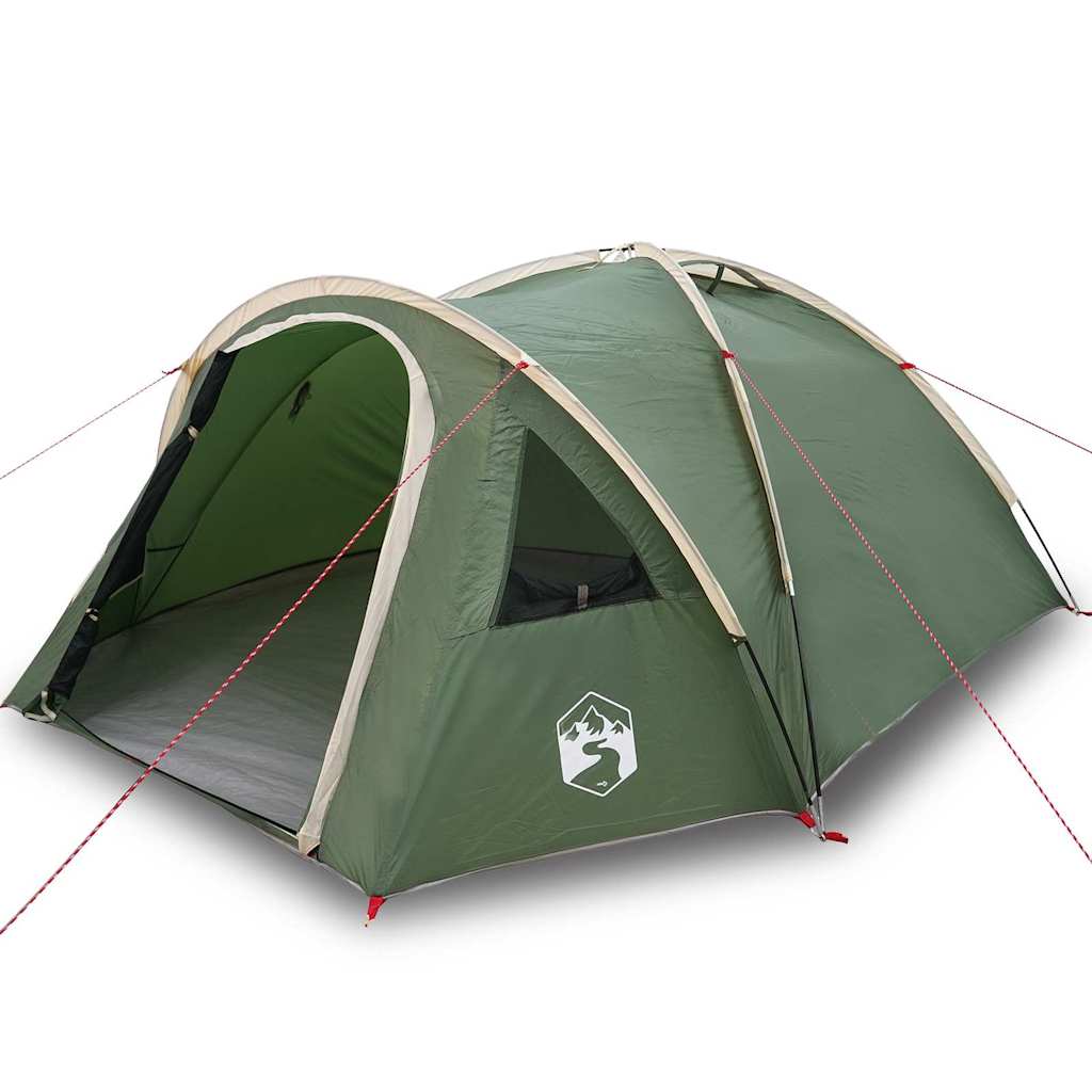 vidaXL Tenda da campeggio Verde 308 x 268 x 130 cm Poliestere