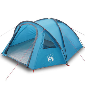 vidaXL Tenda da campeggio con tetto Blu 308 x 268 x 130 cm Poliestere