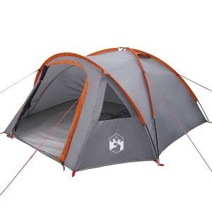 vidaXL Tenda da campeggio Grigio e arancione 308 x 268 x 130 cm