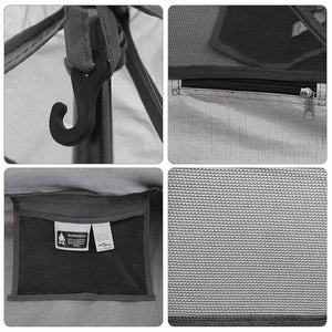 vidaXL Tenda interna Nero 240 x 160 x 133 cm Rete