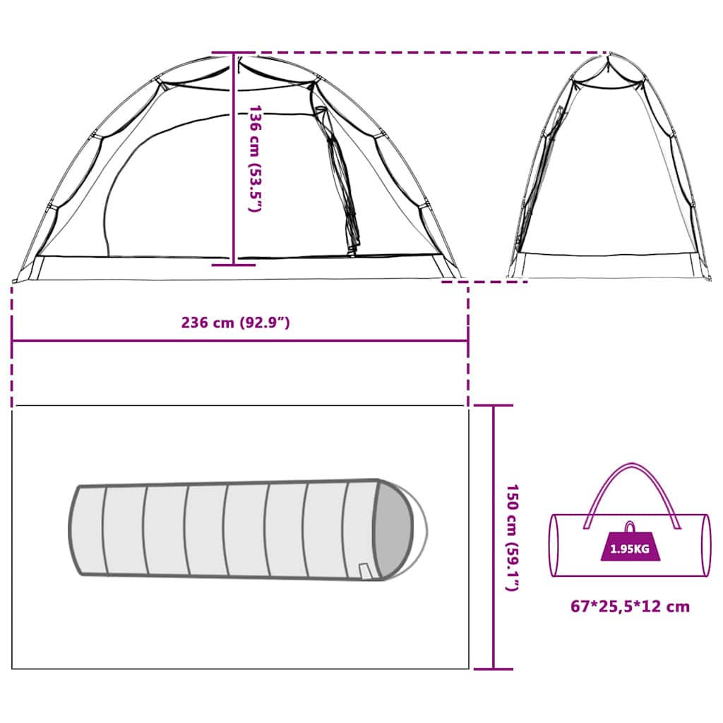 Tenda con tetto Altro Grigio e Nero 236 x 150 x 136 cm 42001019