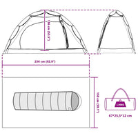 Tenda con tetto Altro Grigio e Nero 236 x 150 x 136 cm 42001019