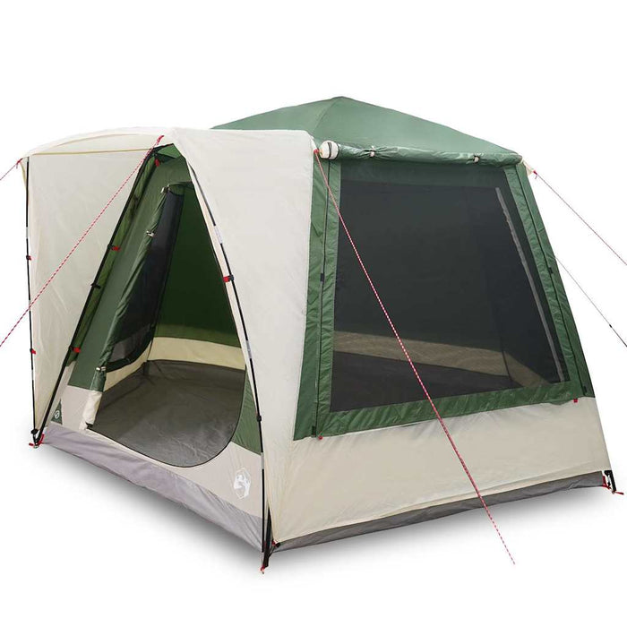 vidaXL Tenda da campeggio Verde 420 x 420 x 227 cm Poliestere