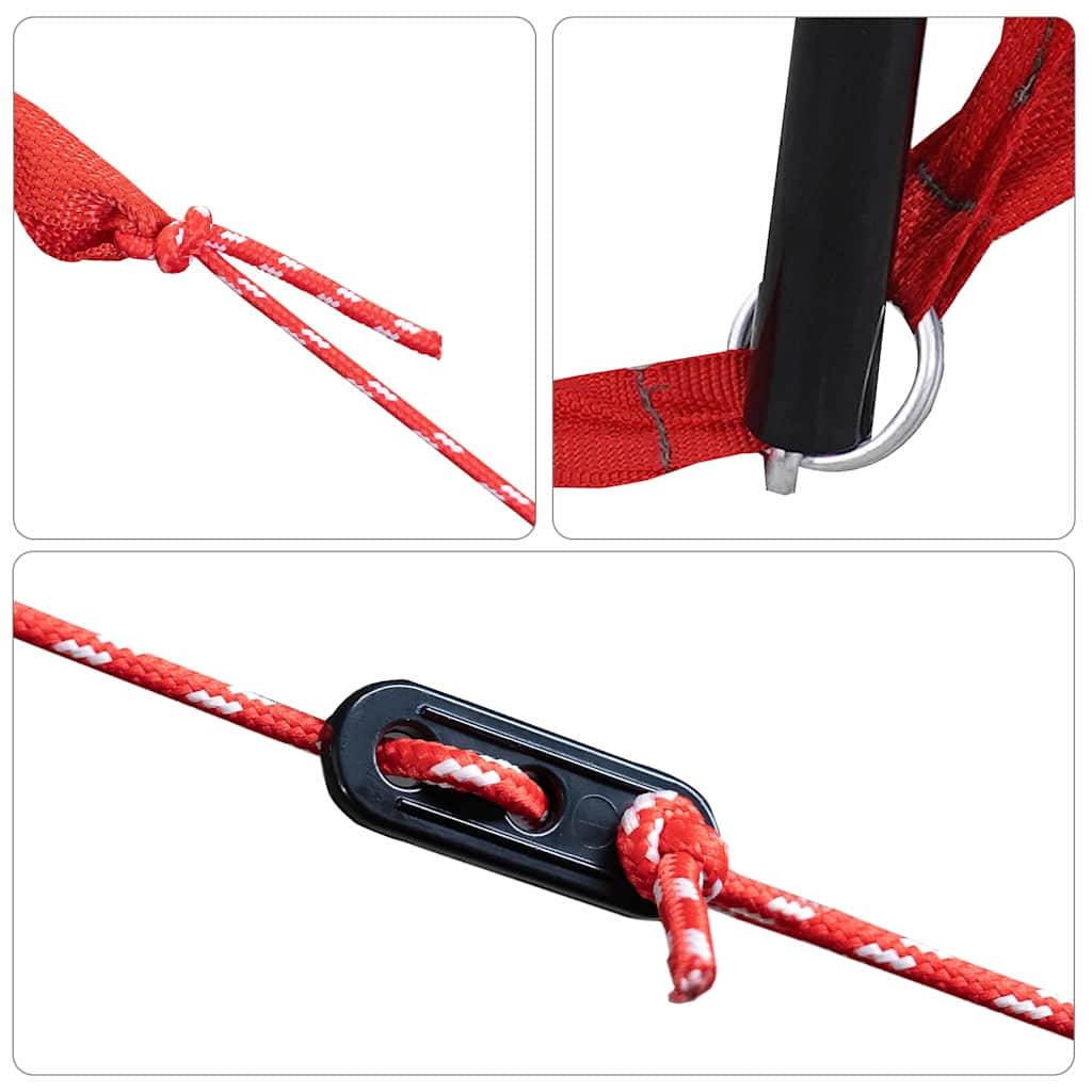 vidaXL Tenda Grigio e Arancione e Nero 285 x 255 x 245 cm Poliestere