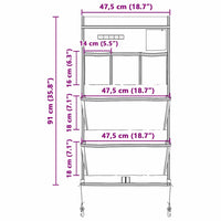 vidaXL Sacchetto di stoccaggio Nero, Blu 91 x 47.5 cm Oxford