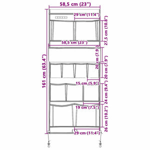 vidaXL Sacchetto di stoccaggio Nero, Blu 161 x 58.5 cm Oxford