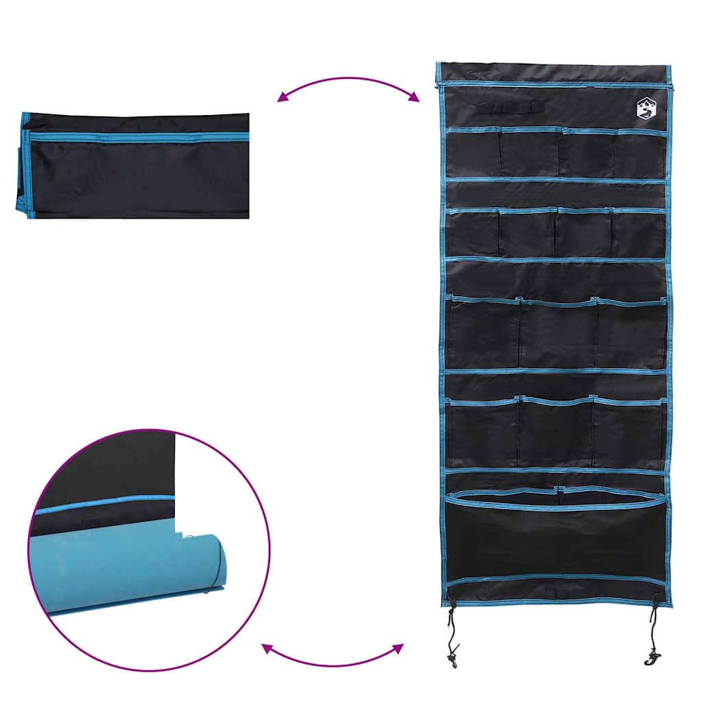 Borsa per Stoccaggio Nero e Blu 125 x 48 cm Oxford 42001092