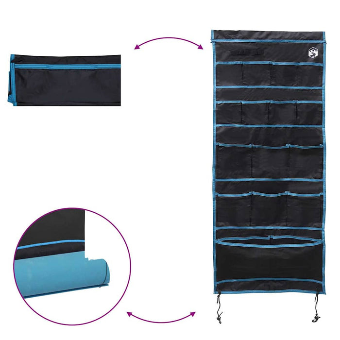 Borsa per Stoccaggio Nero e Blu 125 x 48 cm Oxford 42001092