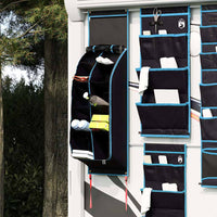 vidaXL Sacchetto di stoccaggio Nero, Blu 140 x 40 cm Oxford