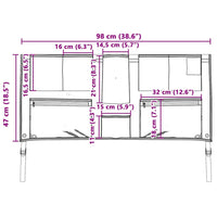 Borsa per Stoccaggio Nero e Blu 98 x 47 cm Oxford 42001095