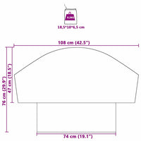 vidaXL Copertura per Ruote Nero, Blu 108 x 76 cm Oxford