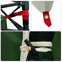 vidaXL Tenda con tetto Altro Verde e Nero 280 x 220 x 176 cm