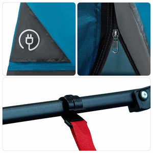 vidaXL Tenda con tetto Altro Blu e Nero 280 x 220 x 176 cm