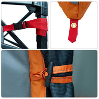 vidaXL Tenda con tetto Grigio e Arancione e Nero 280 x 220 x 176 cm