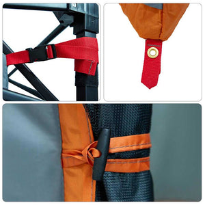 vidaXL Tenda con tetto Grigio e Arancione e Nero 280 x 220 x 176 cm