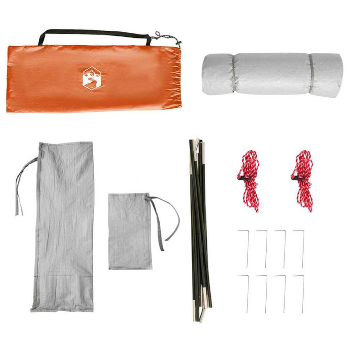 Tenda con tetto Grigio e Arancione e Nero 280 x 220 x 176 cm 42001148