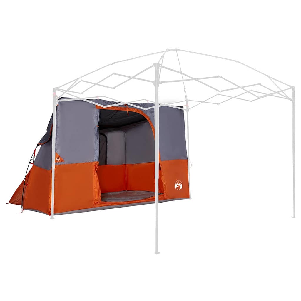 vidaXL Tenda con tetto Grigio e Arancione e Nero 280 x 220 x 176 cm