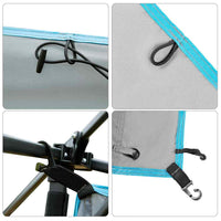 vidaXL Organizzatore da Tenda Appeso Grigio 320 x 182 cm