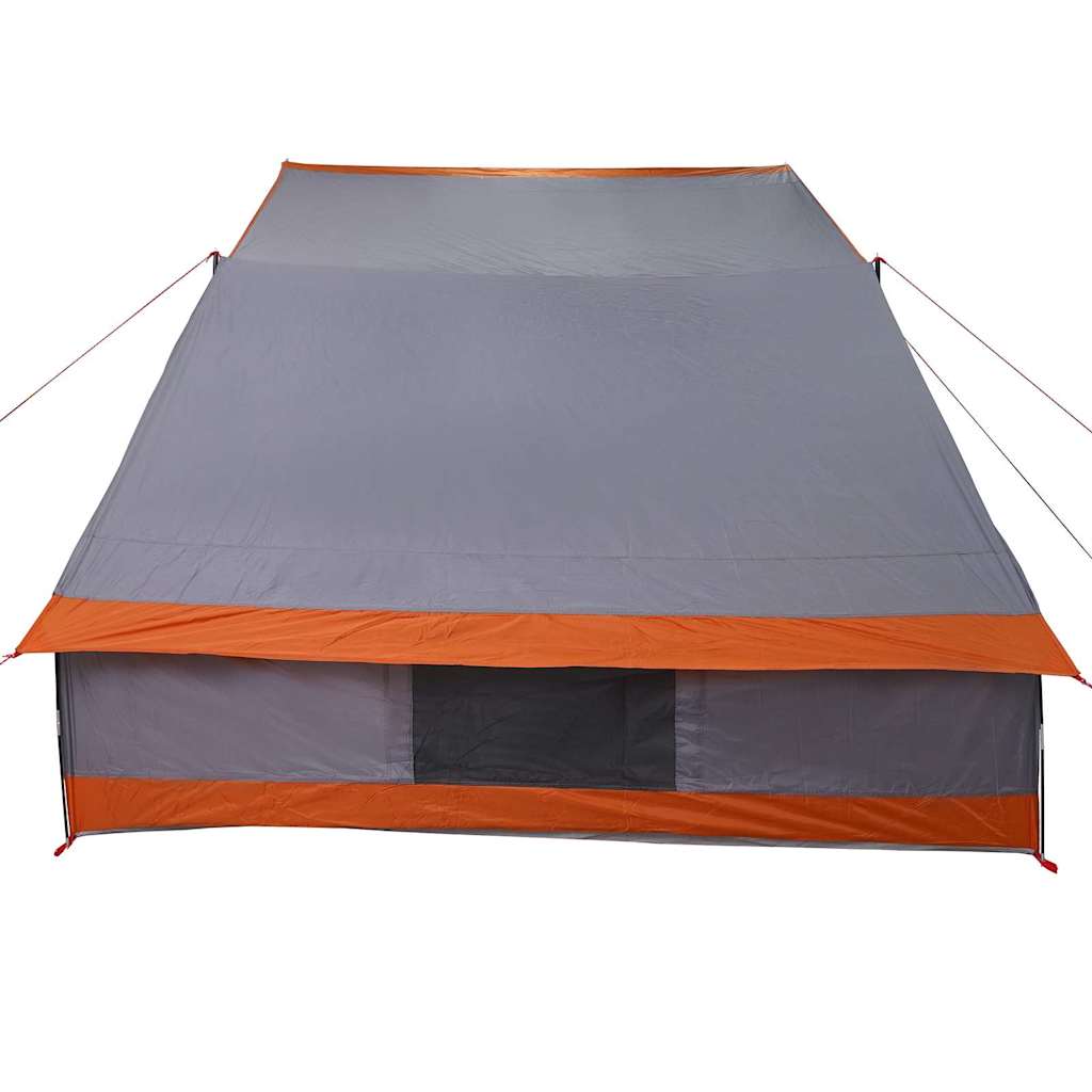 vidaXL Tenda da campeggio Grigio e arancione 282 x 225 x 154 cm
