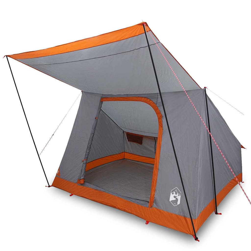 vidaXL Tenda da campeggio Grigio e arancione 282 x 225 x 154 cm