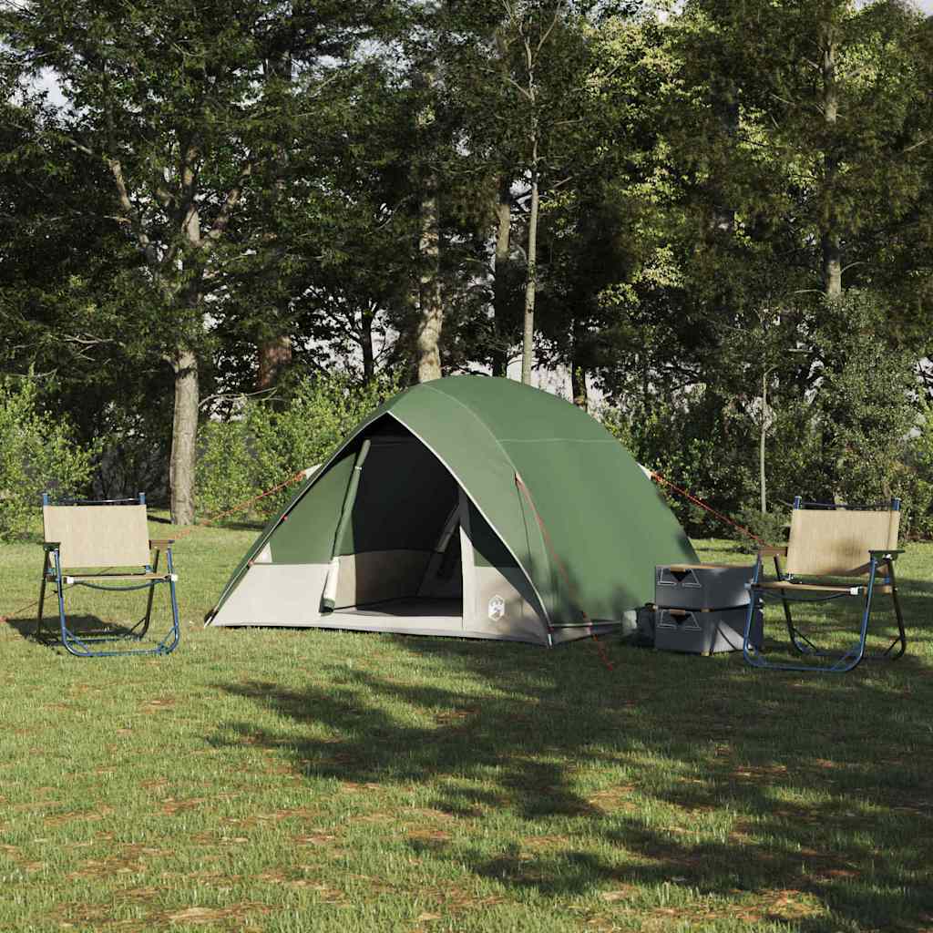 vidaXL Tenda da campeggio Verde 320 x 275 x 190 cm Poliestere